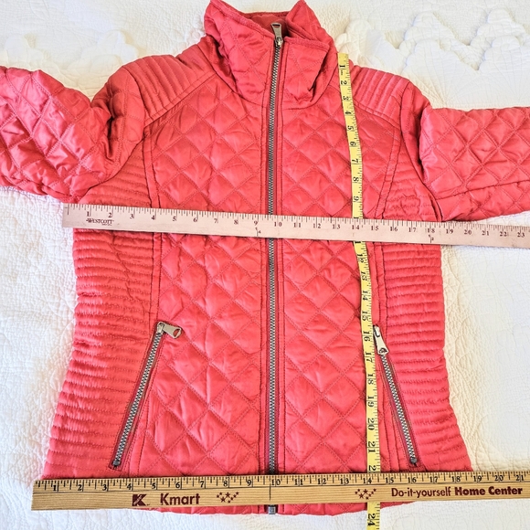 Andrew Marc New York Women's Quilted Jacket Coat Size Small Zippers Coral Pink - Picture 8 of 16